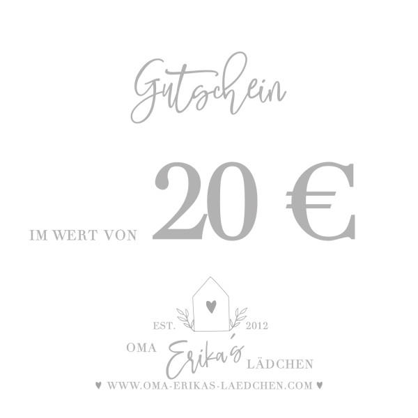 Geschenkgutschein Wert 20 €